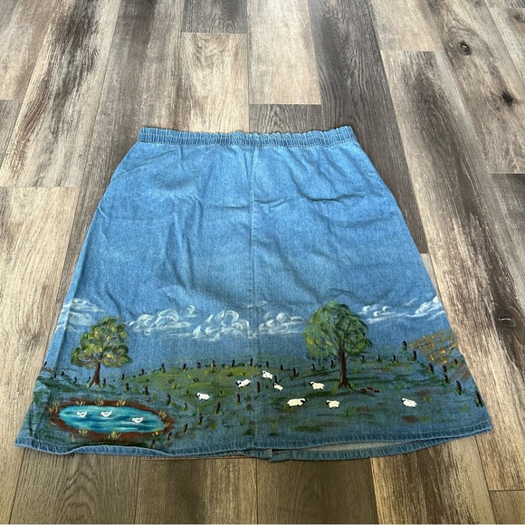 Vintage Denim Skirt by balaban Size 44 Made in Canada - Picture 6 of 8